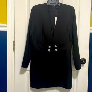 ZARA black dress, XL fits like a Large, “v” plunge cut.